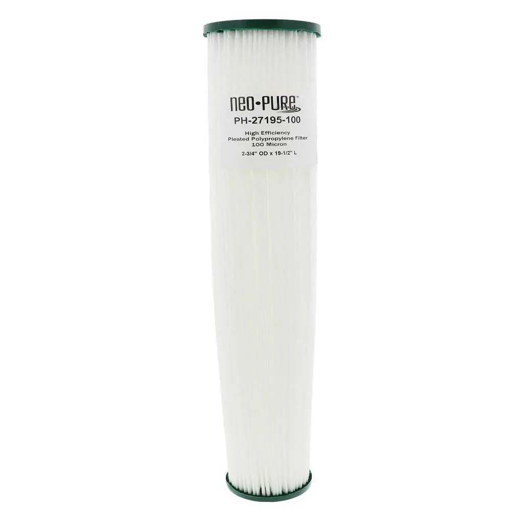 Neo-Pure Ph-27195-100 19-1/2" High Efficiency Pleated Filter 100 Micron 2