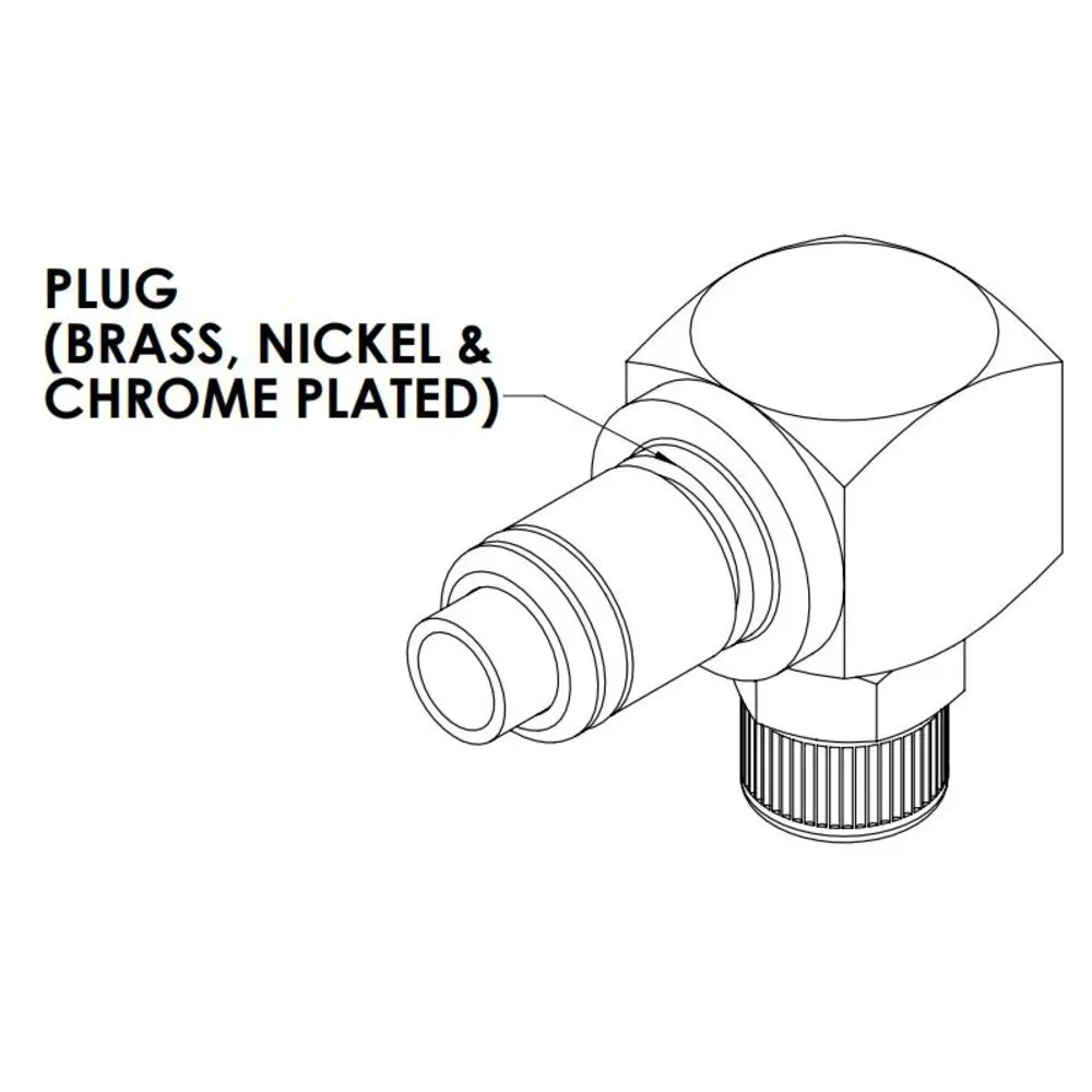 Linktech 40Cb Series Elbow Male, Valved, 1/4" Ptf, Chrome Brass 2