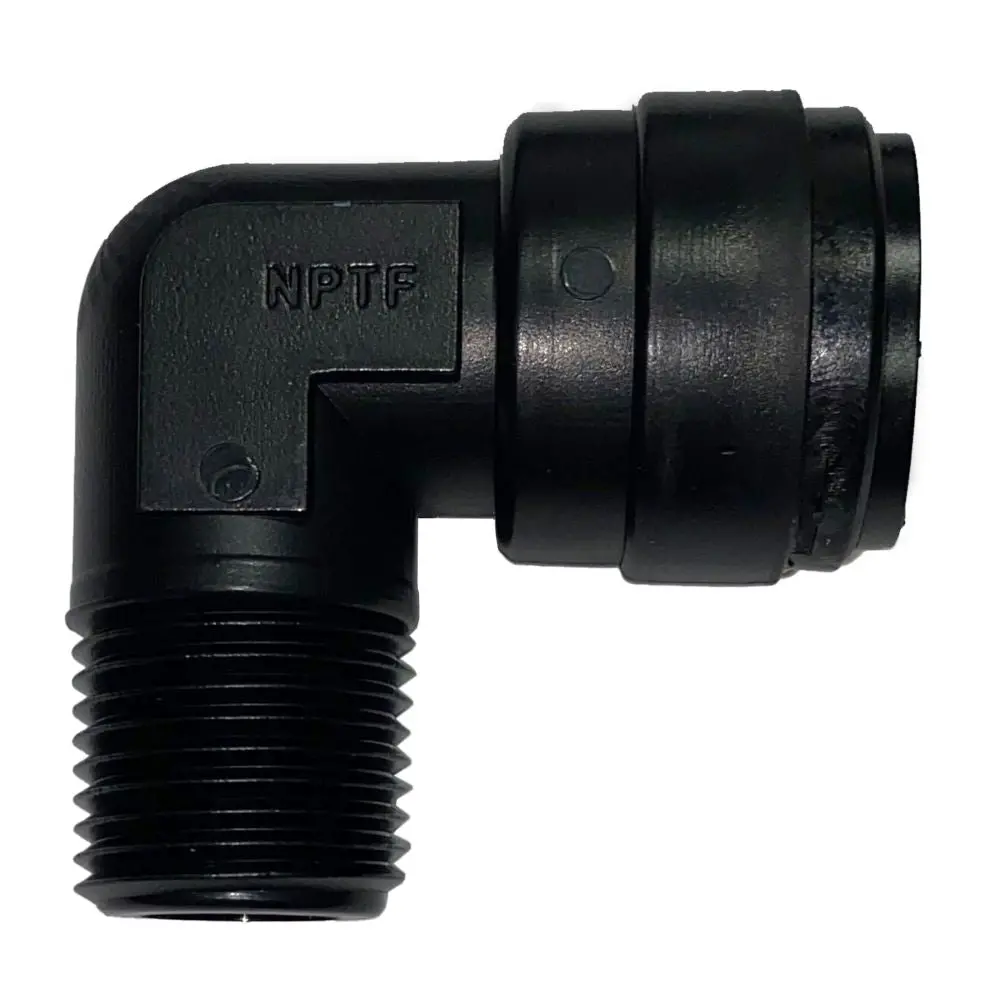 Neofit - Acetal Black Male Elbow 1/2" Cts (5/8" Od) X 1/2" Npt 1