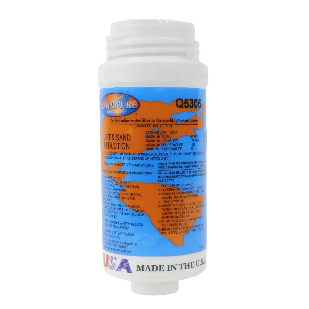 Omnipure Q5305 6" X 2.5" Twist Off 5Mic Sediment Filter 1