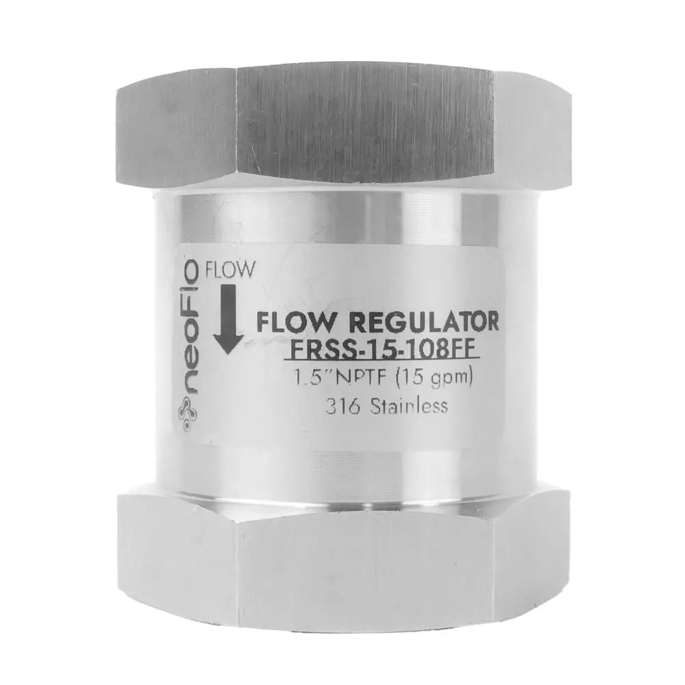 Neoflo Stainless Steel  Flow Restrictor 15 Gpm 316Ss 1.5" Fpt X Fpt 1