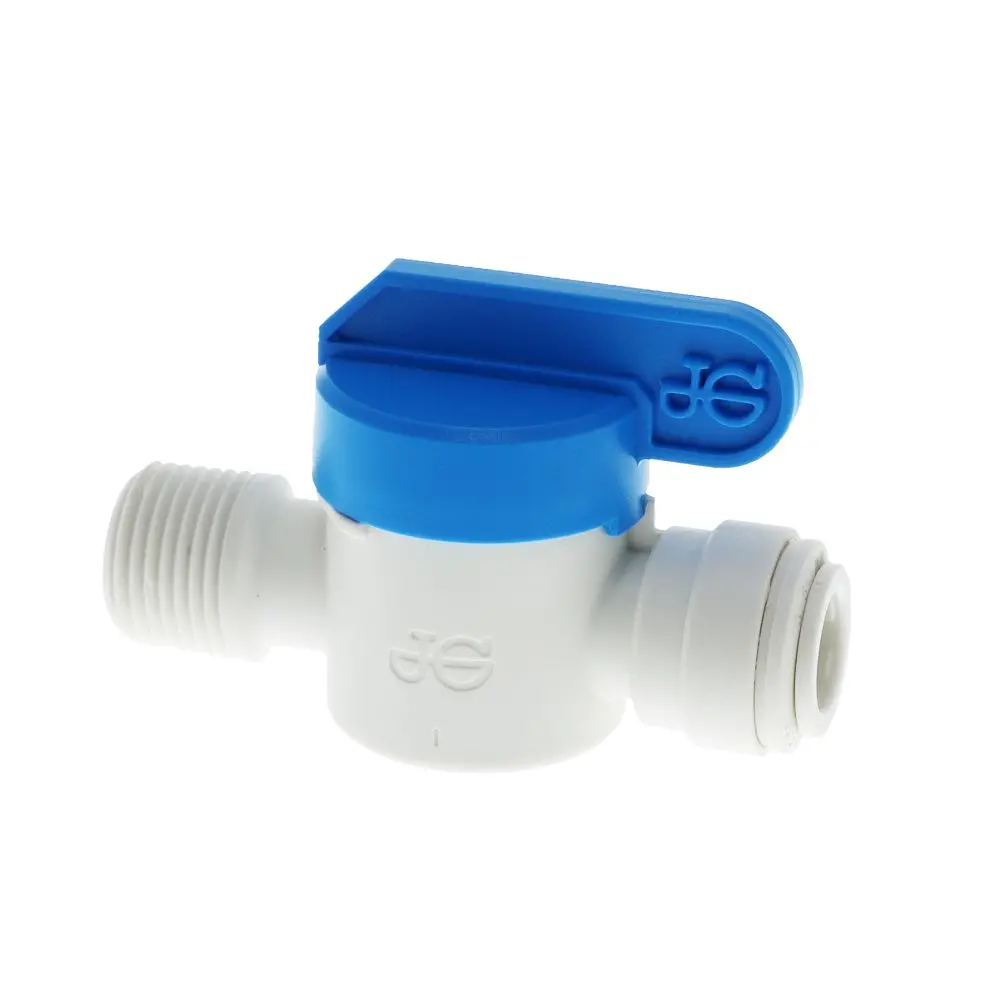 John Guest Shut-Off Valve Polypro Male Nptf - 3/8 Tube X 3/8 Male Nptf 1