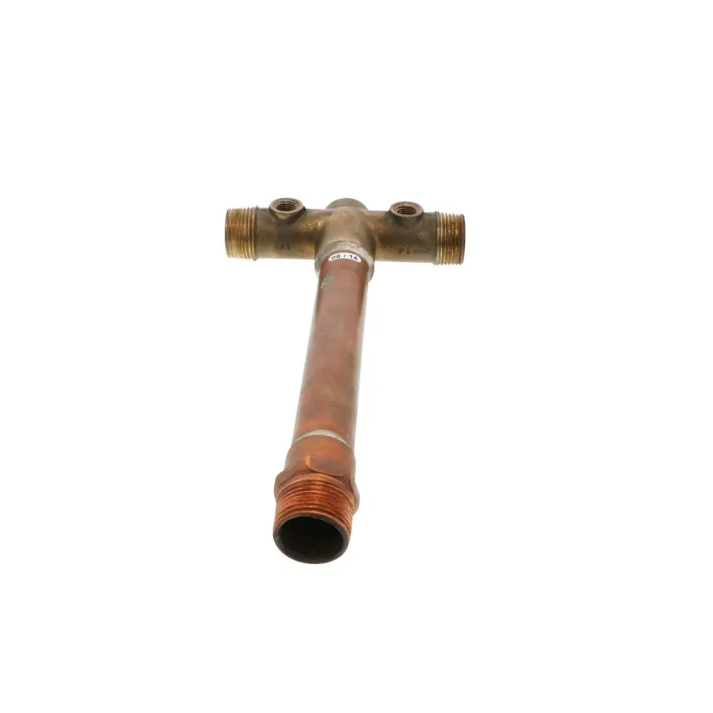 Brass Tank Cross 1" X 3/4" X 10" W/ 2 Taps 2