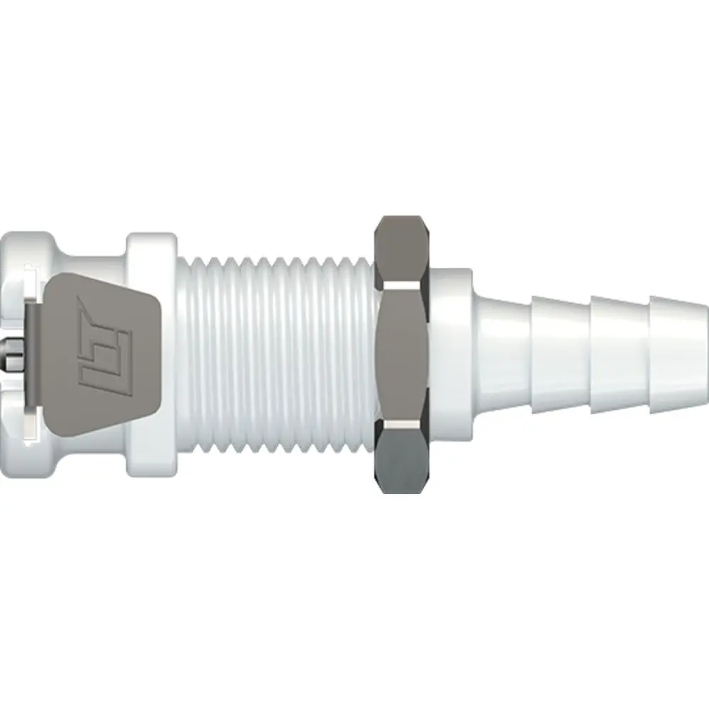 Linktech 20Ac Series Panel Mt. Female, Non-Valved, 1/4" Hb, Natural Acetal 1