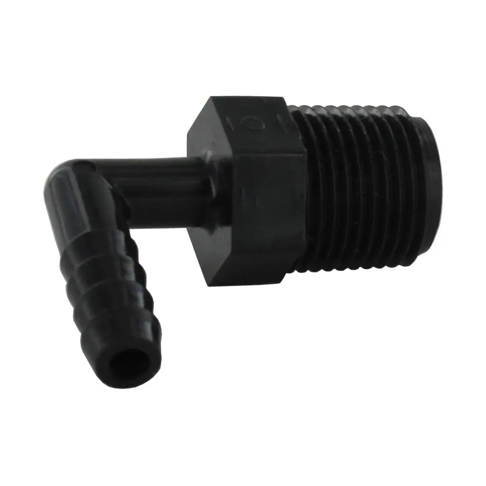 Male Elbow Barb Connector Pp - 1/4 Id Barb X 3/8 Mnpt 1