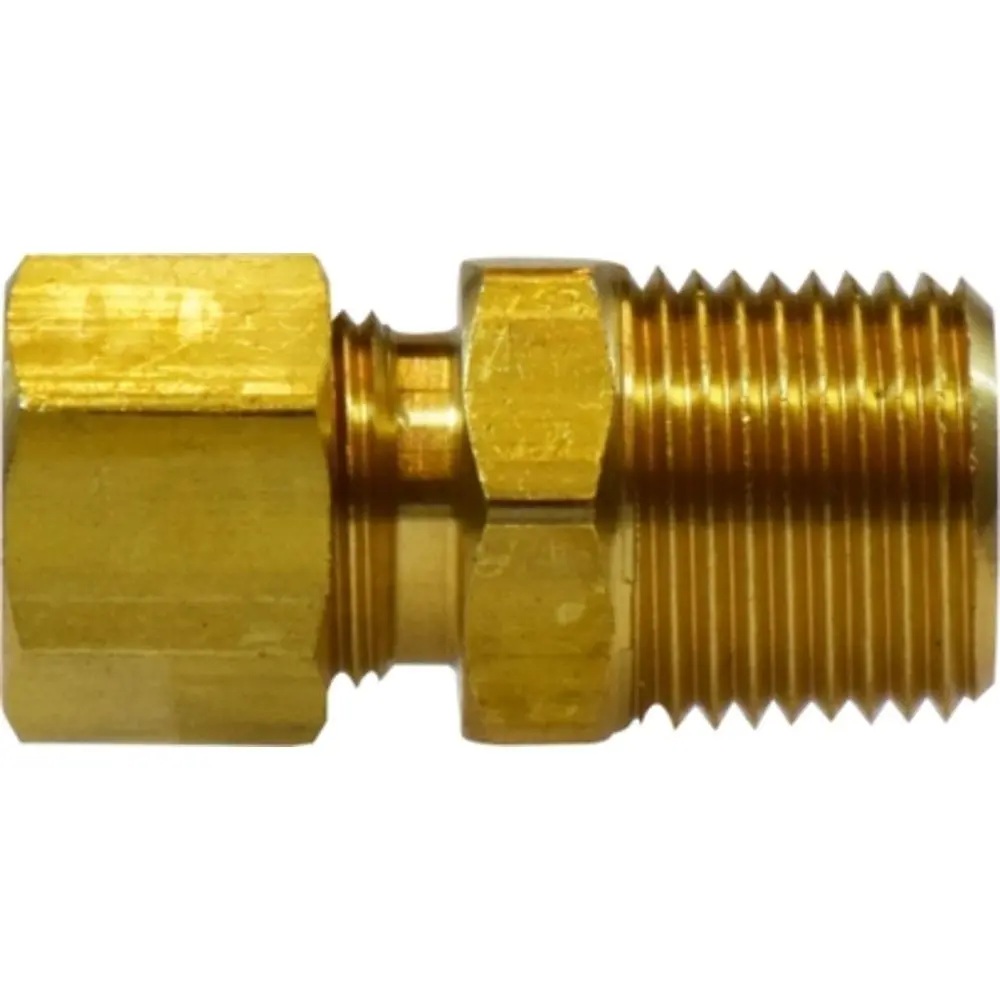 Brass 3/8" X 1/8" Compression X Mip Adapter 1