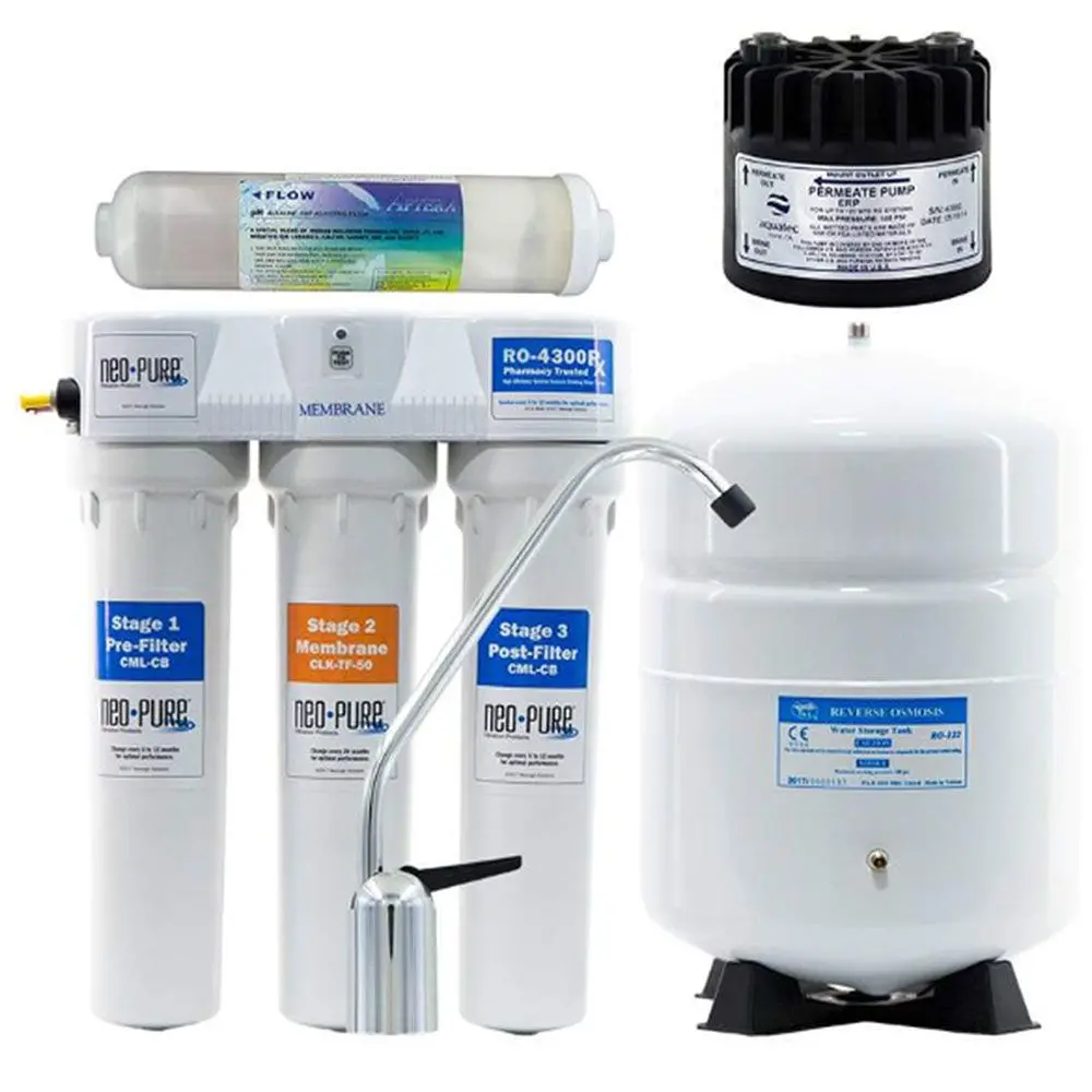 Neo-Pure Ro-4300Rx-Dlx Deluxe Pharmacy Trusted High Efficiency Alkaline Ro System 1
