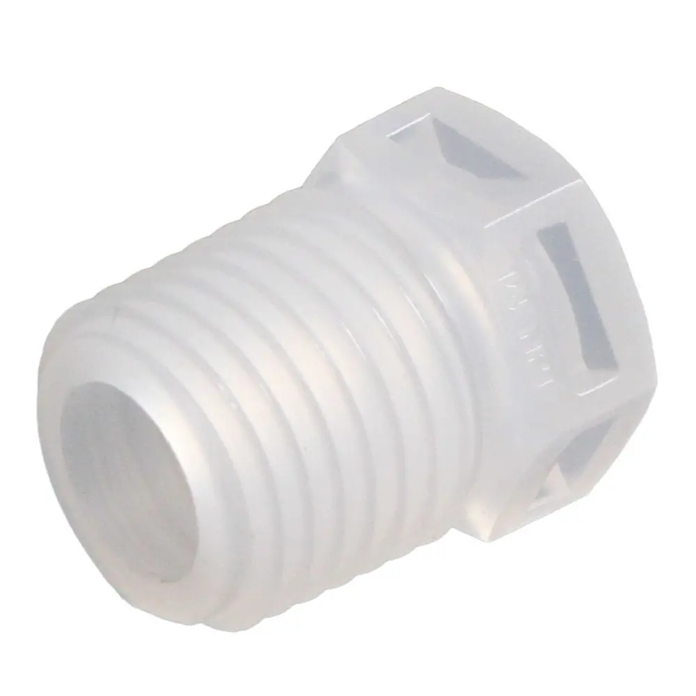 Colder N8p Plug Fitting, 1/4 Npt, Natural Polypropylene 1
