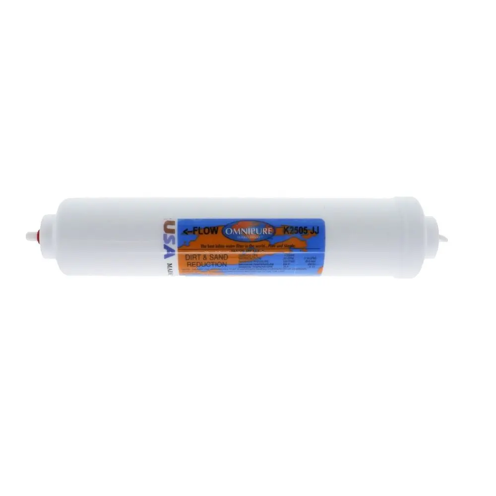 Omnipure Inline K2505-Jj 5 Mic Sediment Prefilter - 10" X 2" Filter - 1/4" Quick Connect 2