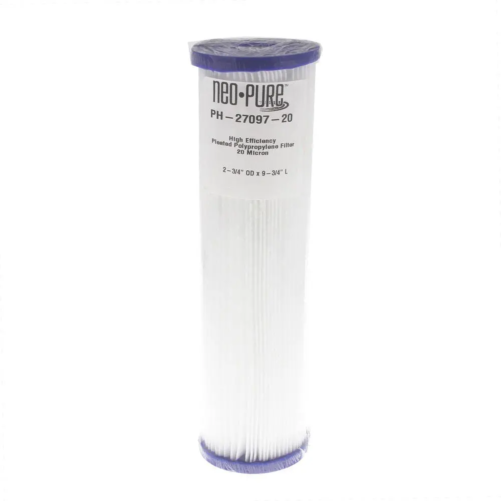 Neo-Pure Ph-27097-20 9-3/4" High Efficiency Pleated Filter 20 Micron 1