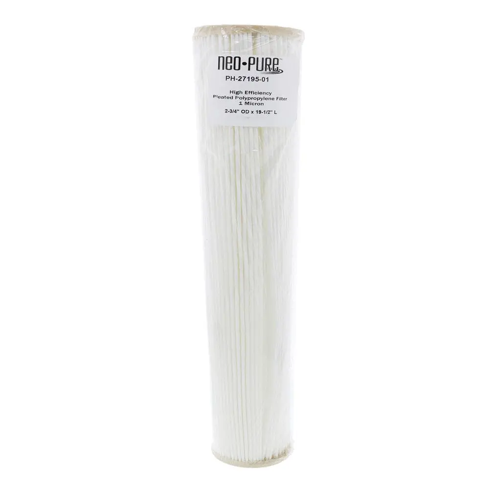 Neo-Pure Ph-27195-01 19-1/2" High Efficiency Pleated Filter 1 Micron 2