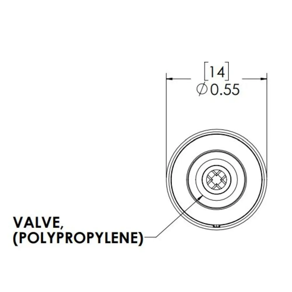 Linktech 20Ppv Inline Plug, Valved, 1/8" Hb Almond Color 3