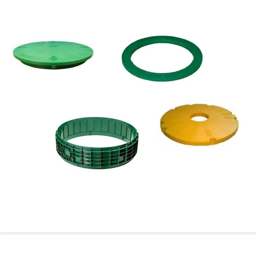 24X6 Inch Tuf-Tite Four Piece Bundle - 24X6 Riser, 24 Inch Flat Lid, 24 Inch Ring Adapter & 24 Inch Safety Lid 1