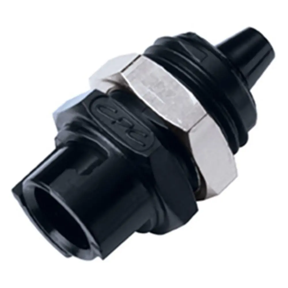 Smfpmd02blk Valved Panel Mount Hose Barb Black Coupling Body 1/8 Id Barb Black 1