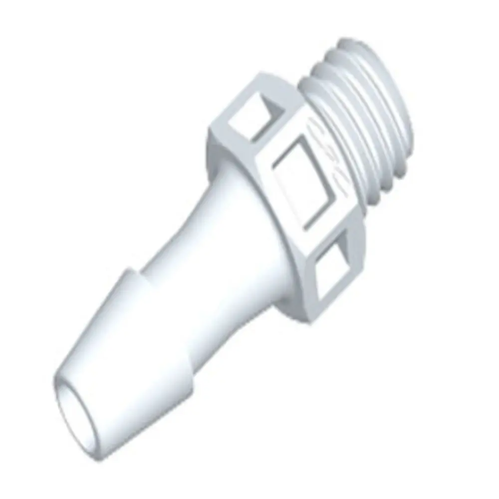 Ks570 Straight Fitting Natural Pvdf 1/4-28 Unf X 5/32 Hb 1