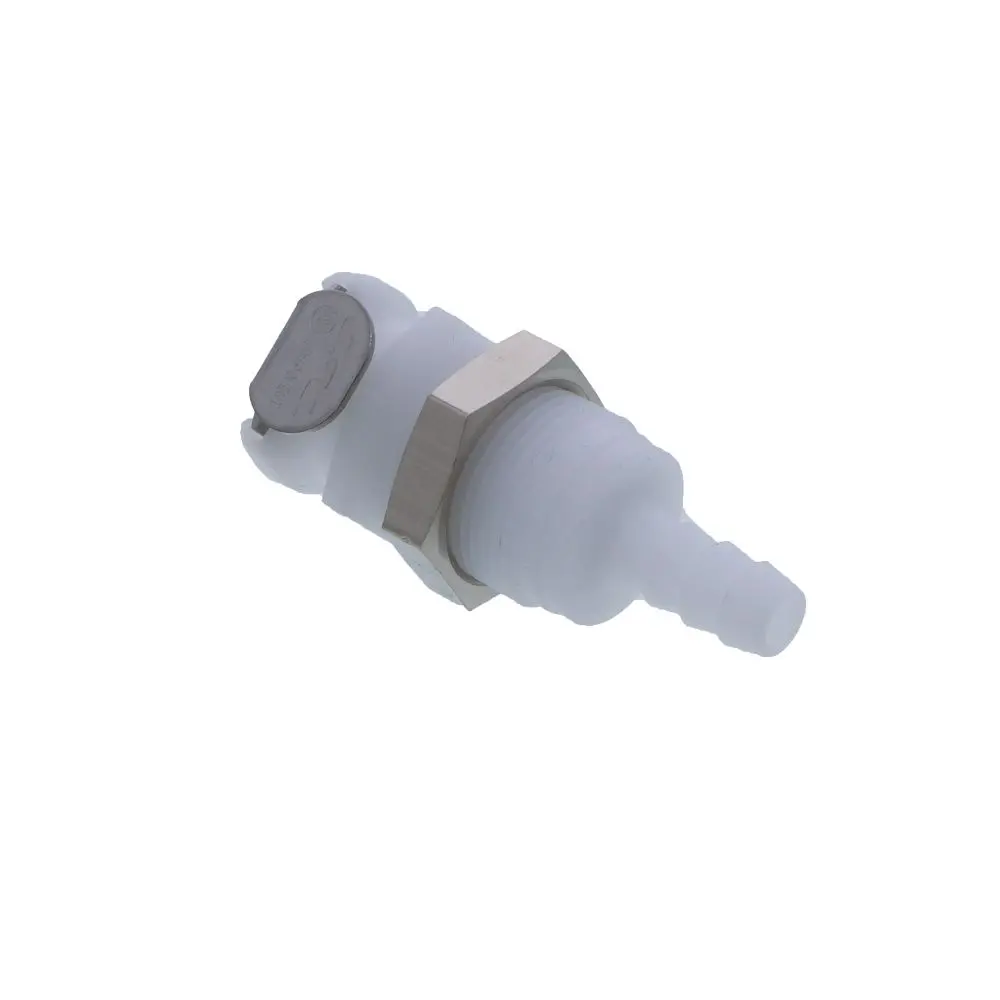 Plcd16004 Valved Panel Mount Hose Barb Coupling Body 1/4 Id Barb 3
