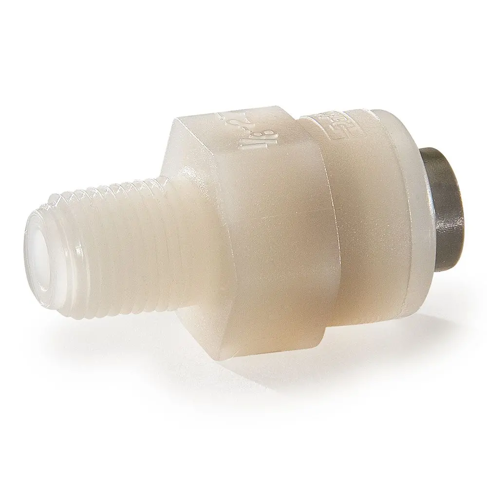 Kynar Pvdf Male Connector - 3/8 X 1/4 Nptf 1