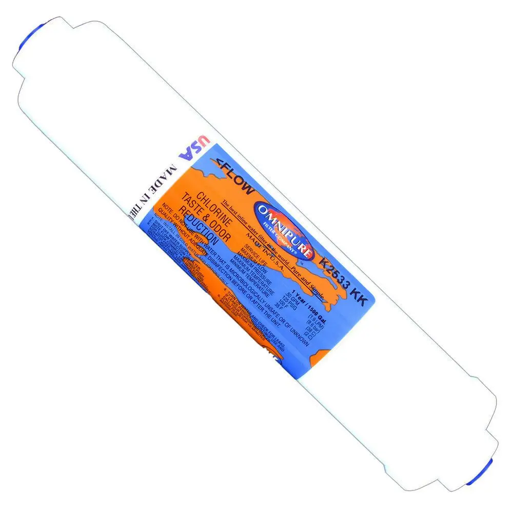 Omnipure Inline K2533-Kk Gac Postfilter - 10" X 2" Filter - 3/8" Quick Connect 1