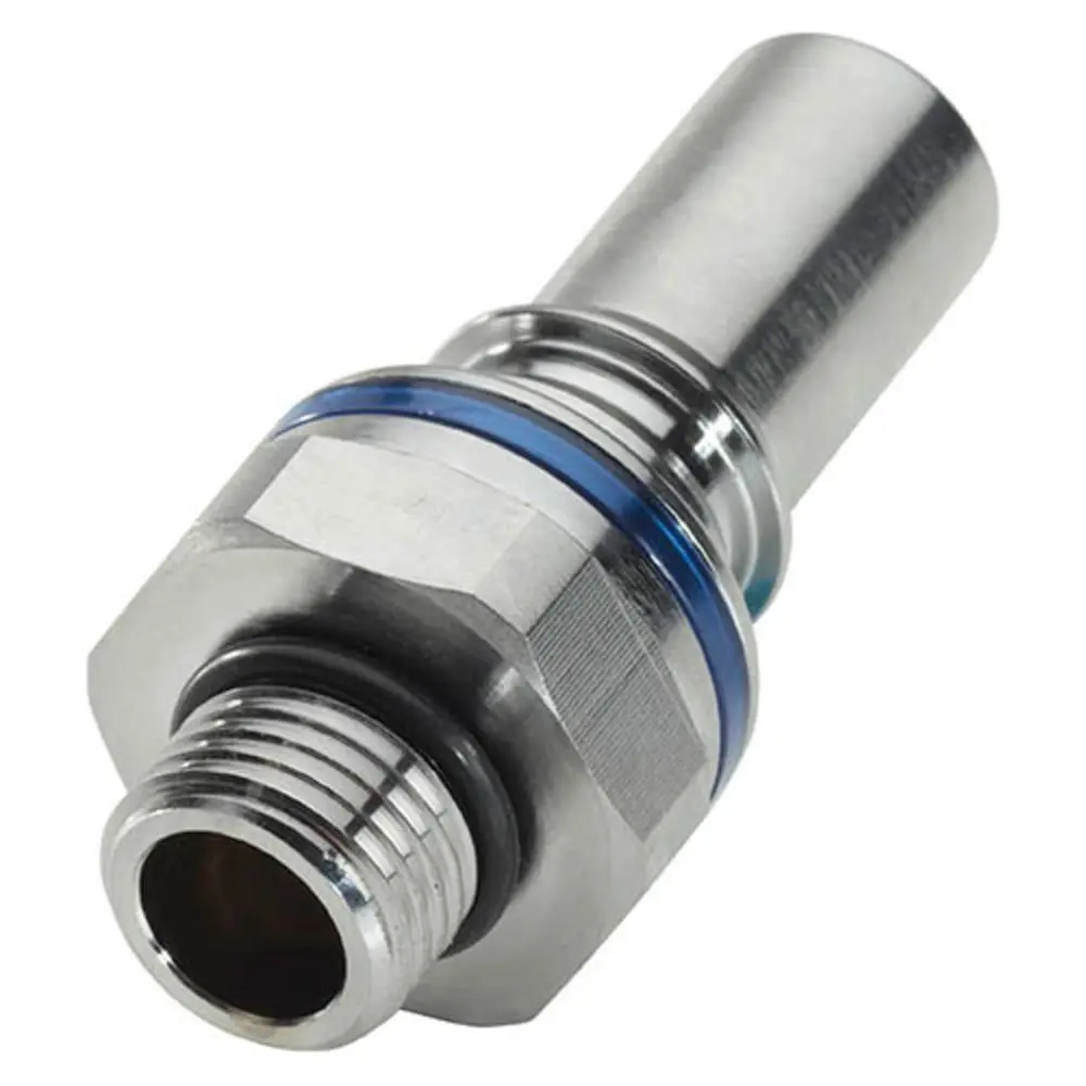 Lq6d46006blu Valved Straight Thread Liquid Cooling Coupling Insert 3/8 Sae Cool Blue 1