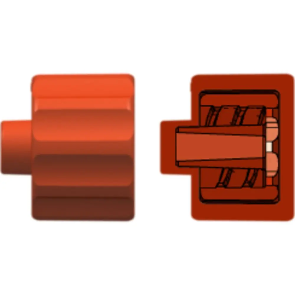 Linktech Male Luer Integral Lock Ring Plug, Closed At Grip 1