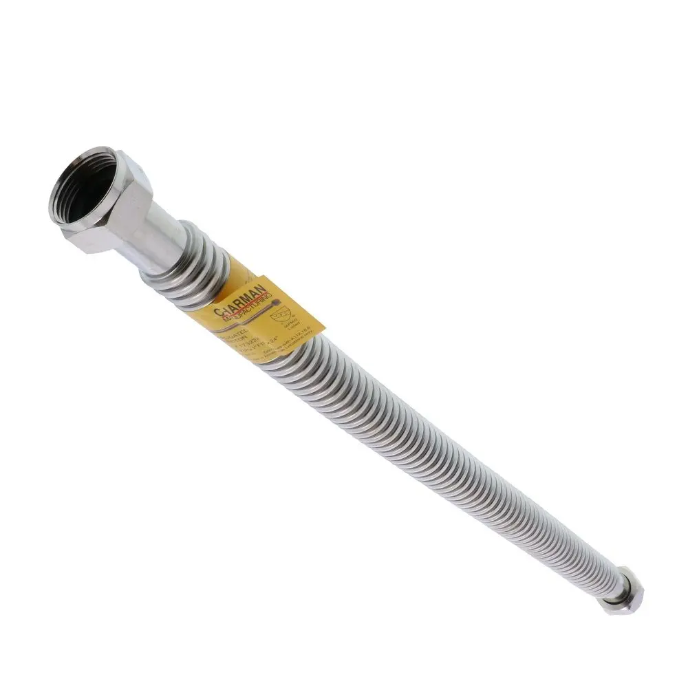 Stainless Steel Flexible Water Connector 1" Fip X 1" Fip X 24" 1