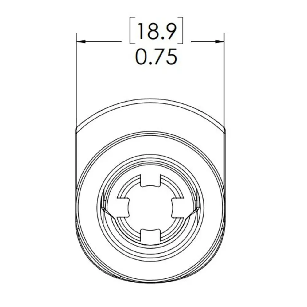 Linktech 50Ac Series Straight Female, Non-Valved, 3/8" Hb, Natural Acetal Long Body 3