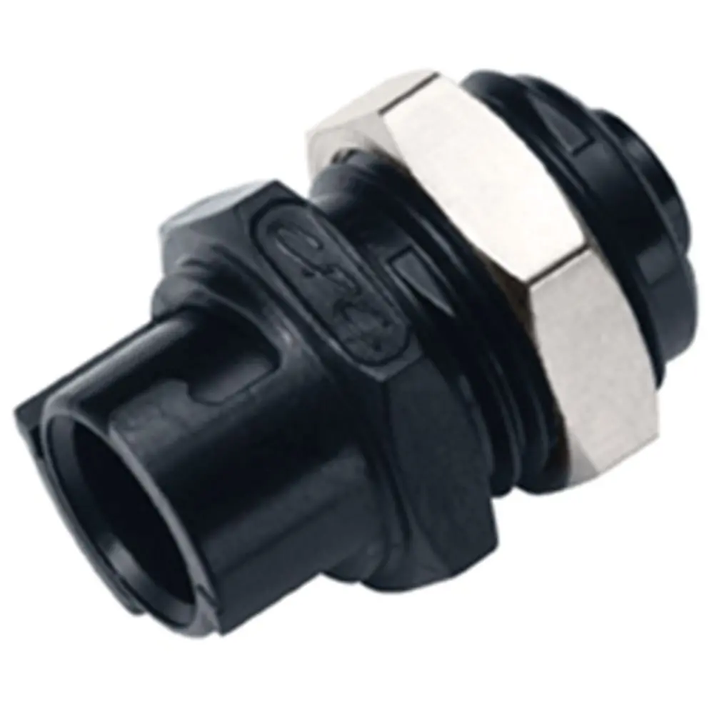 Smfpm01blk Non-Valved Panel Mount Hose Barb Coupling Body 1/16 Hose Barb 1