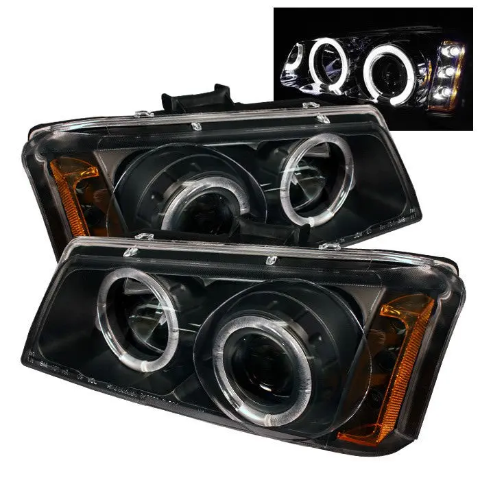 Spyder Projector Headlights Led Halo Black Silverado 2003-2007 Lb7/Lly/Lbz 1