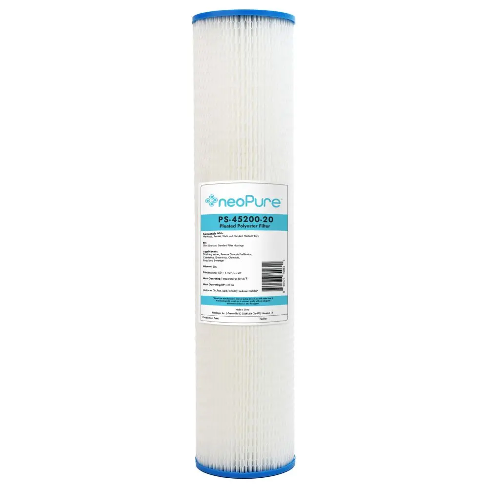 Neo-Pure Ps-45200-20 20" Bb High Efficiency Pleated Filter 20 Micron 1