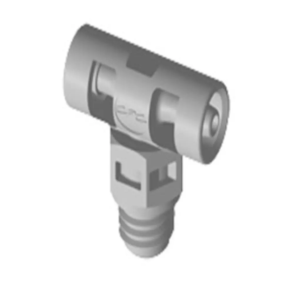 Mt2 Tee Fitting Natural Polypropylene Tapered 10-32 X 1/16 Hb X 1/16 Hb 1