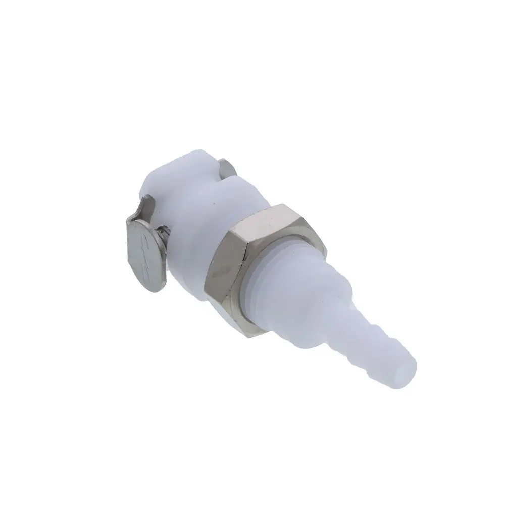 Pmcd1603 Valved Panel Mount Hose Barb Coupling Body 3/16 Id Barb 2