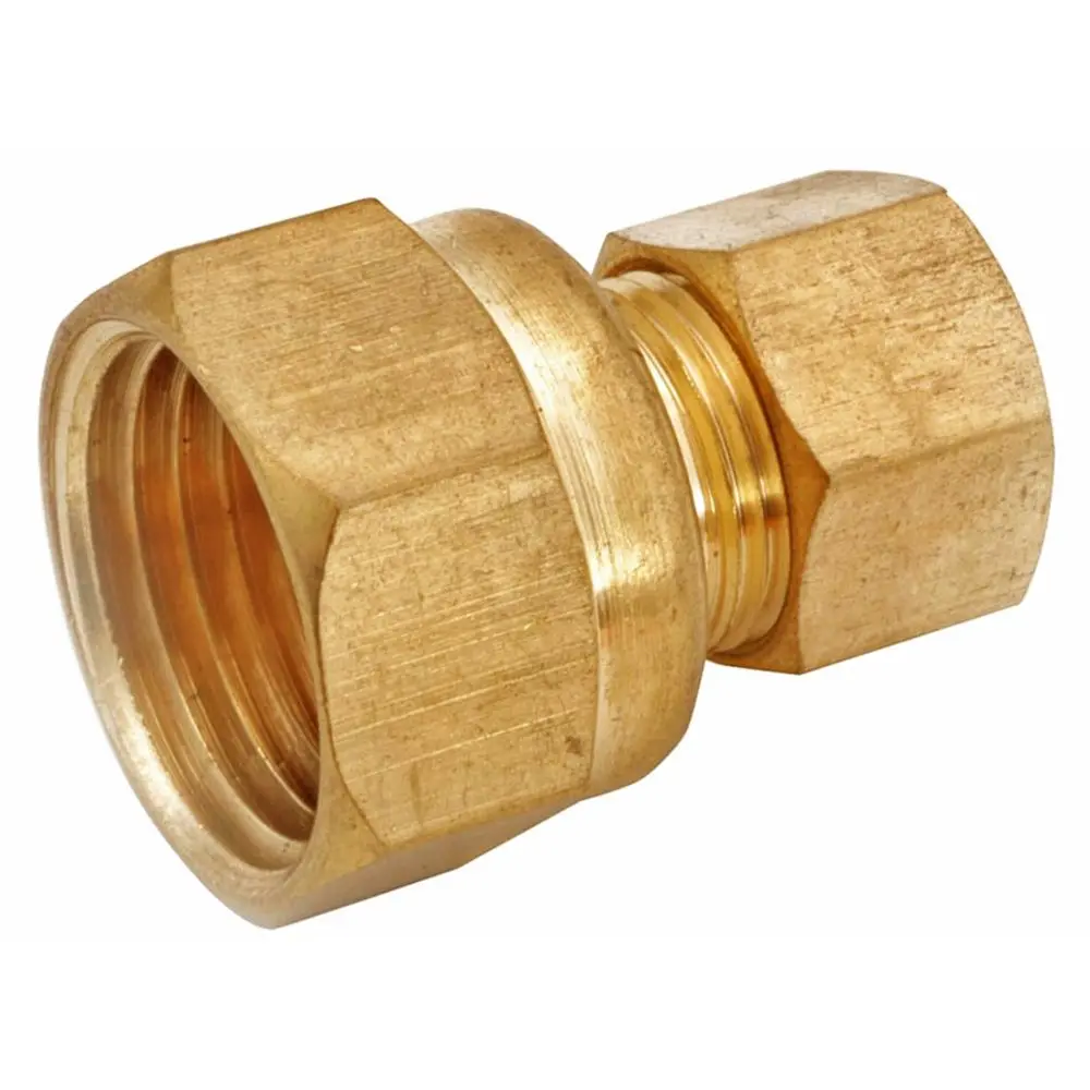 Brass Compression Female Connector 3/8 Compression X 3/8 Fpt 1