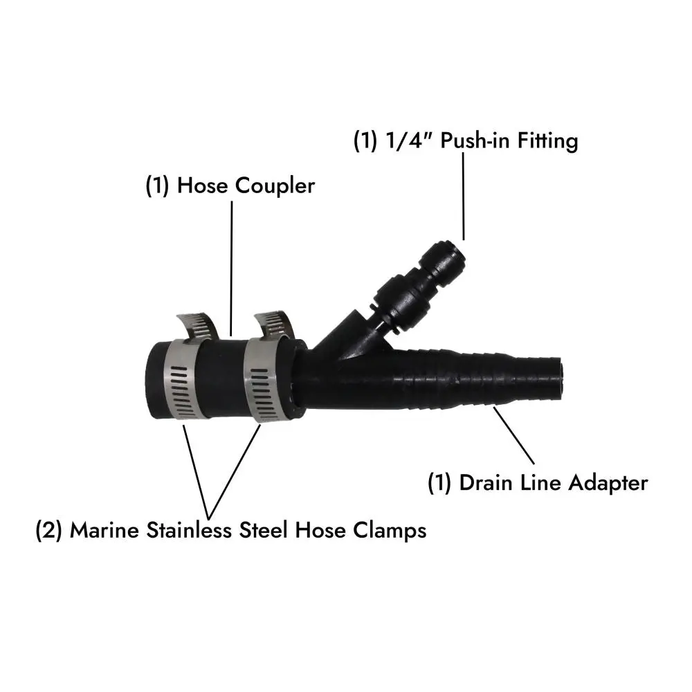 Dishwasher/Ro Drain Line Adapter - 1/4" Tube Connection 2