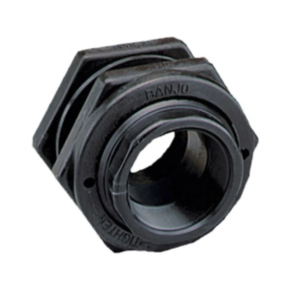 Banjo 1.25" Polypropylene Bulkhead Tank Fitting With Epdm Gaskets 1