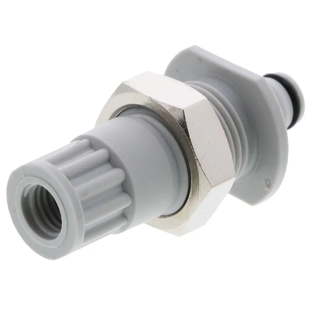 Ns1d48042812 Valved In-Line Coupling Insert 1/4-28 Flat Bottom Port 1
