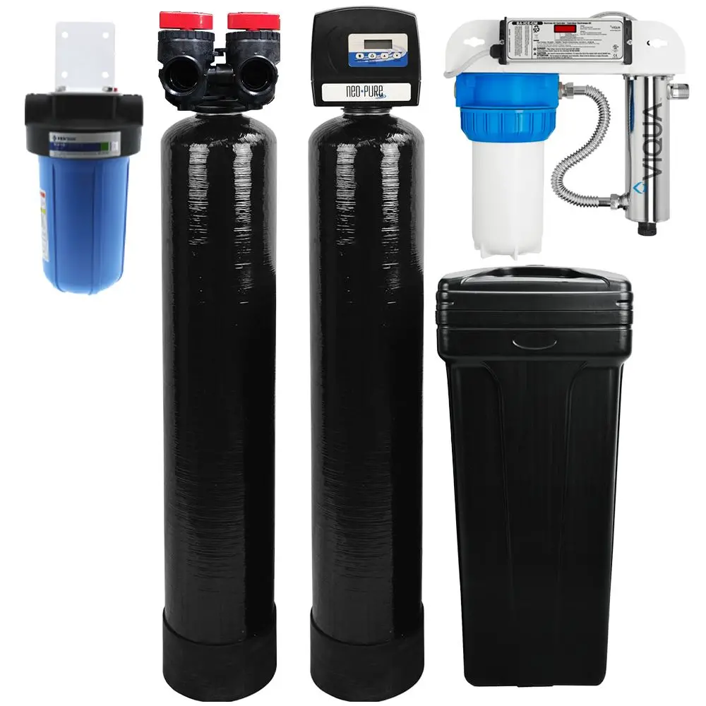 Whole House System With High Efficiency Softener & Uv Disinfection For 1-2 Bathrooms 1