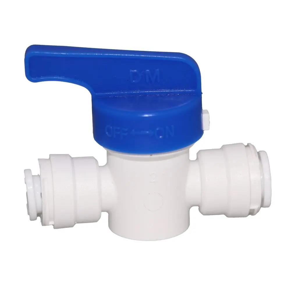 Neofit - Acetal White Shut-Off Valve Male Thread 1/4"Od X 1/4" Npt 1