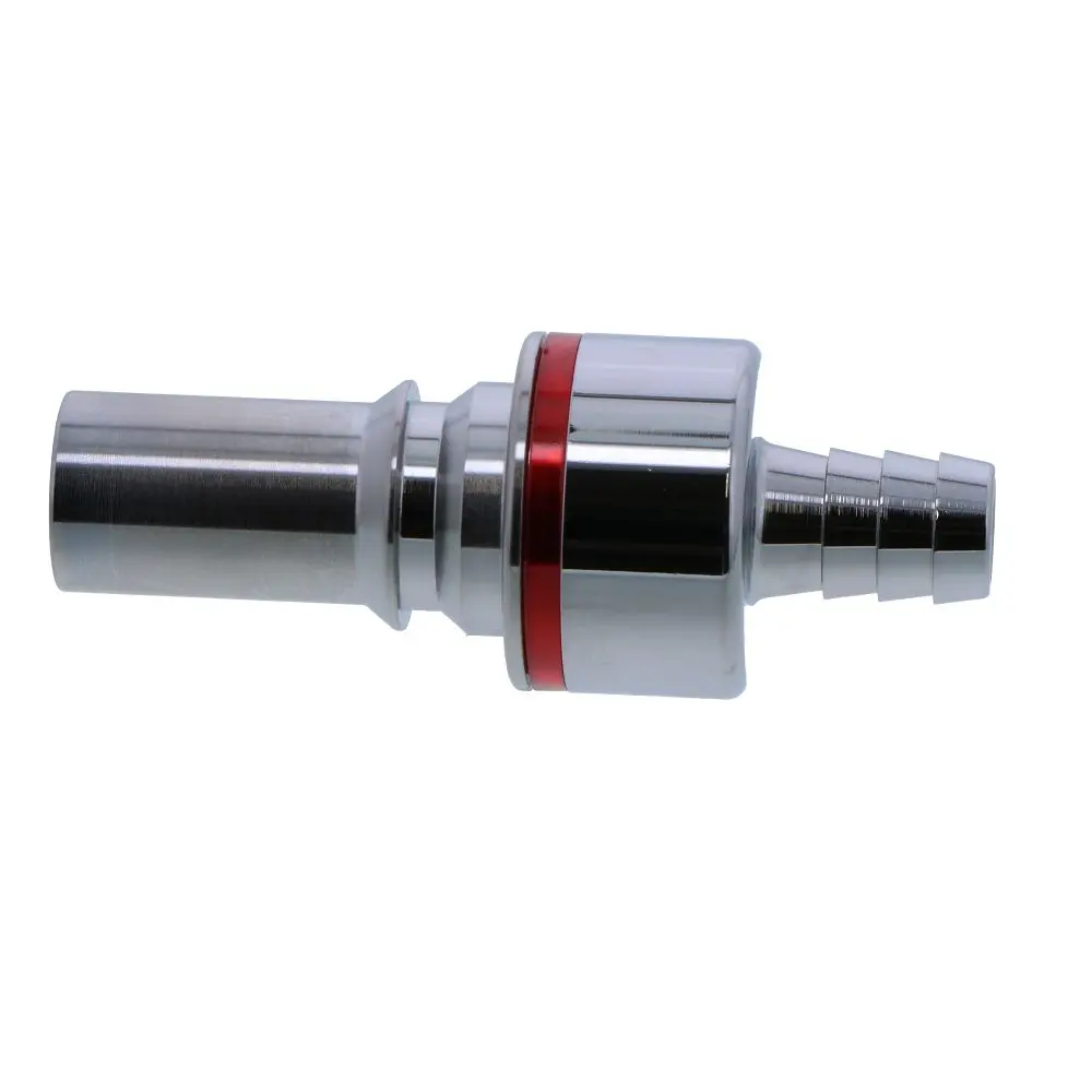 Lq6d22006red Valved In-Line Liquid Cooling Coupling Insert 3/8 Id Barb Warm Red 3