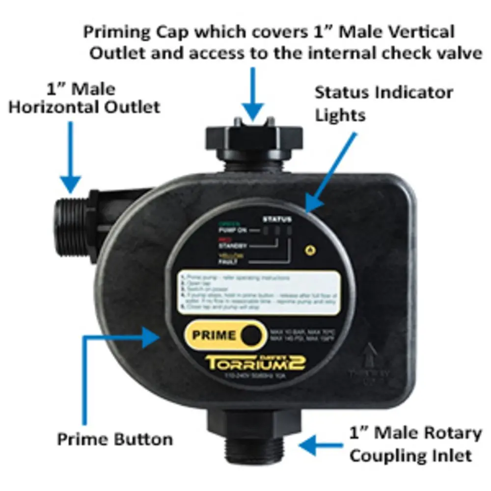 Davey Bt20-30 Booster System With Torrium2 - +30 Psi 20 Gpm 2