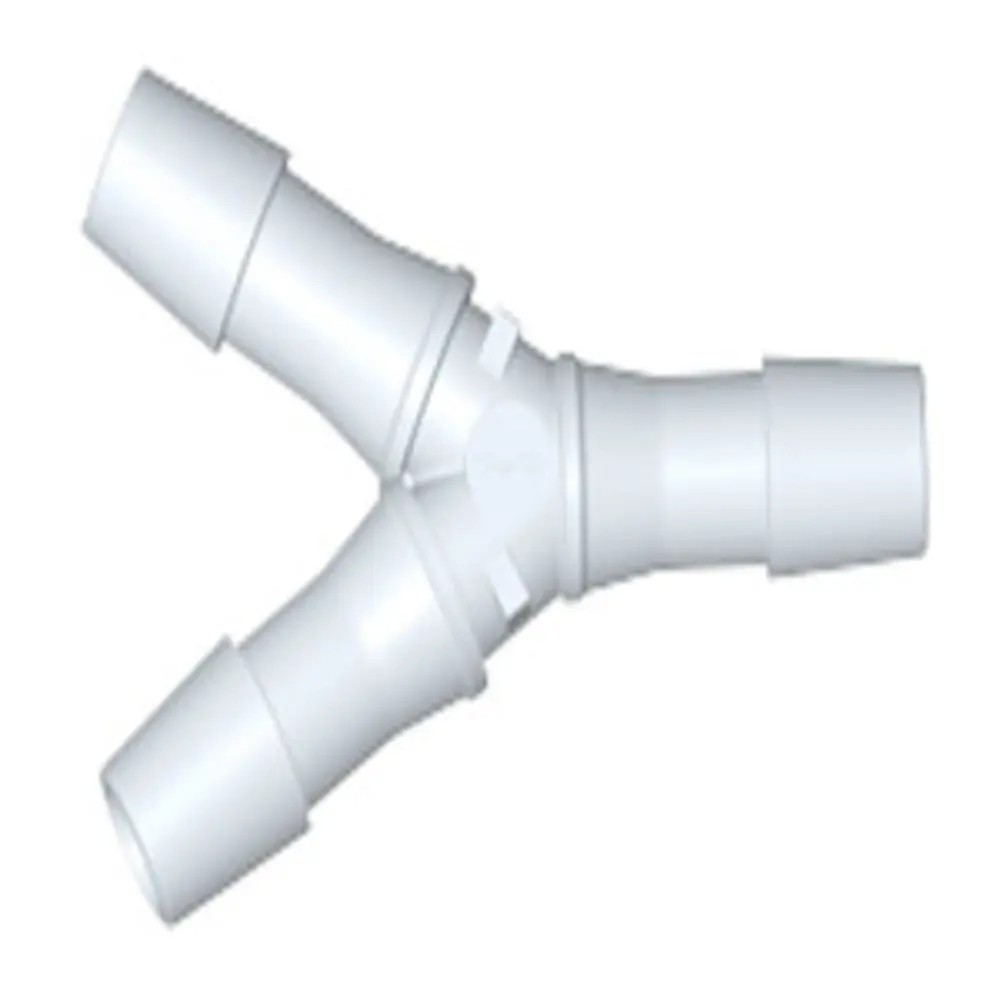 Hy1270 Y Fitting Natural Pvdf 3/8 Hb X 3/8 Hb X 3/8 Hb 1
