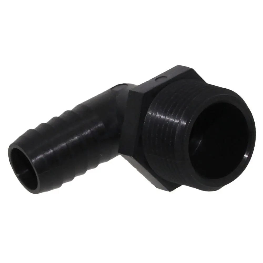 Male Elbow Barb X Male Npt - 1/2" Hb X 1/2" Mnpt - Black Polypropylene 2