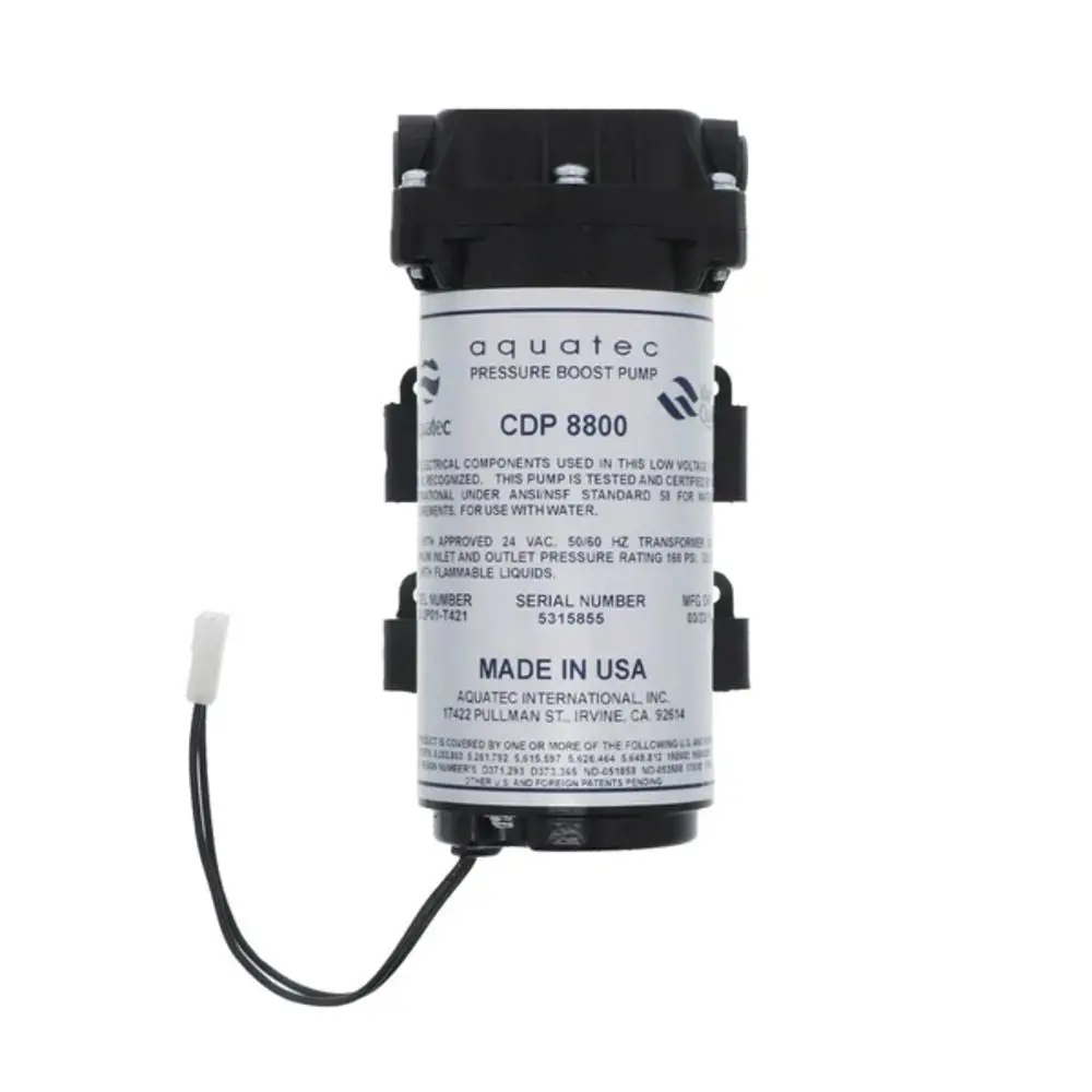 Aquatec Cdp 8800 Pressure Boost Pump 8852-2P01-V421 160 Psi Bypass, 3/8 Jg, 24 Vac 1