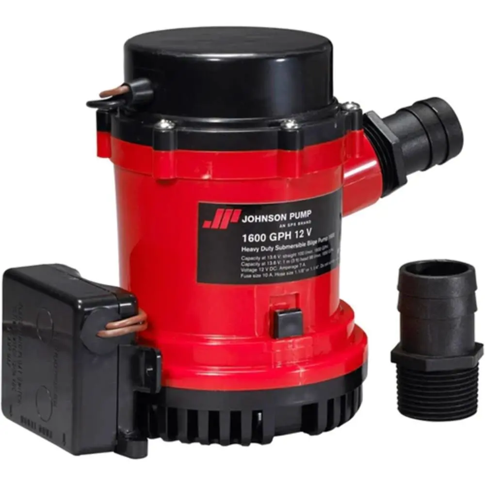Johnson Heavy Duty - Submersible Bilge Pump 1600 Gph Combo (With Electro-Magnetic Switch) 1