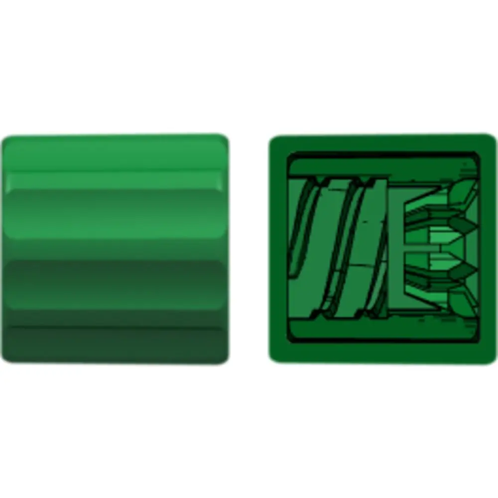 Linktech Finger Snap Luer Lock Ring, Green Nylon 1