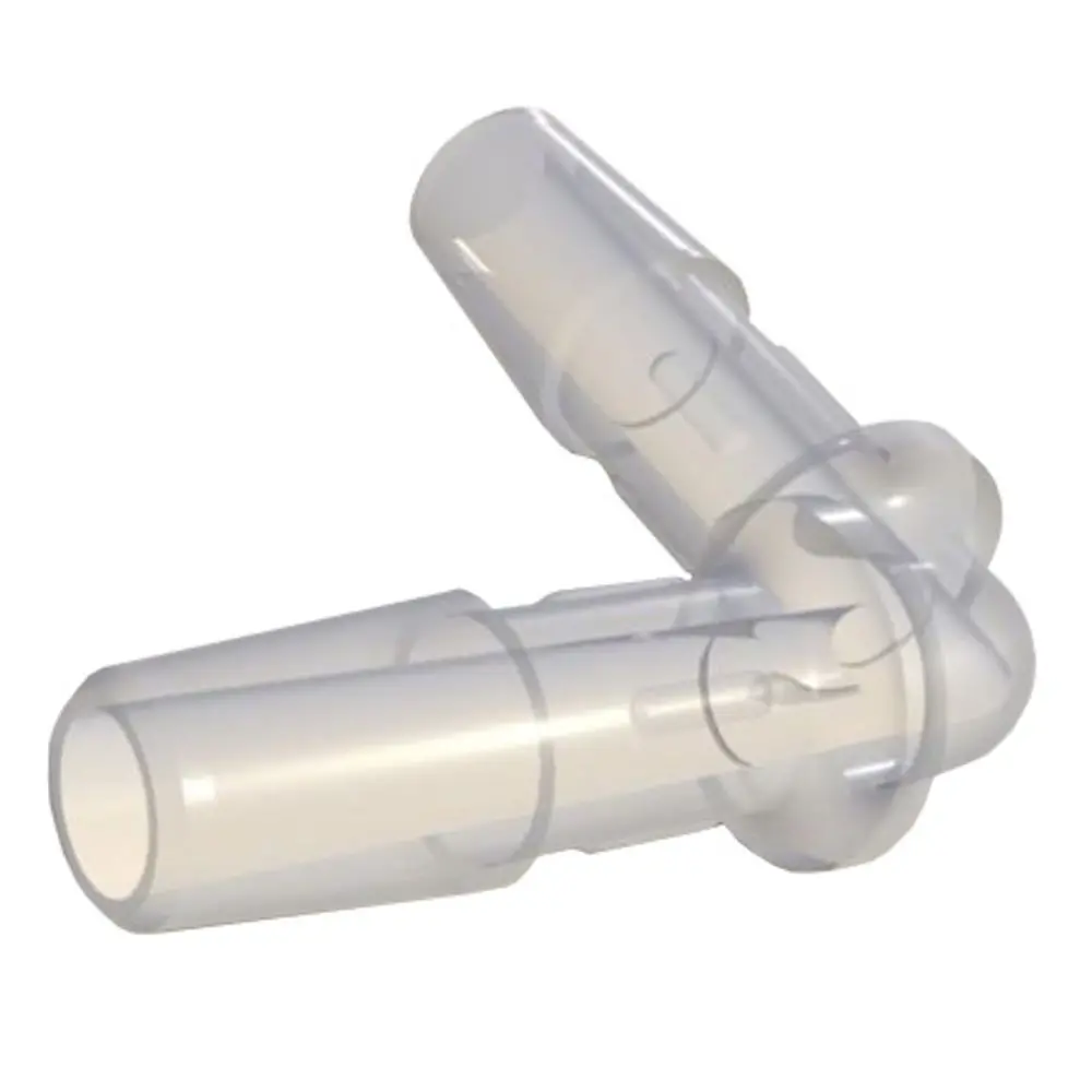 Barbed Union Elbow White Polypropylene - 1/8 Id X 1/8 Id 1