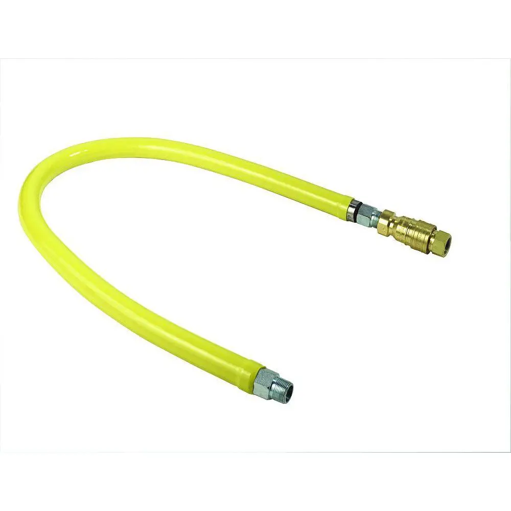 T&S Brass Hg-4D-72 Safe-T-Link Gas Hose, Quick Disconnect To Freespin, 3/4 Npt X 72"L 1