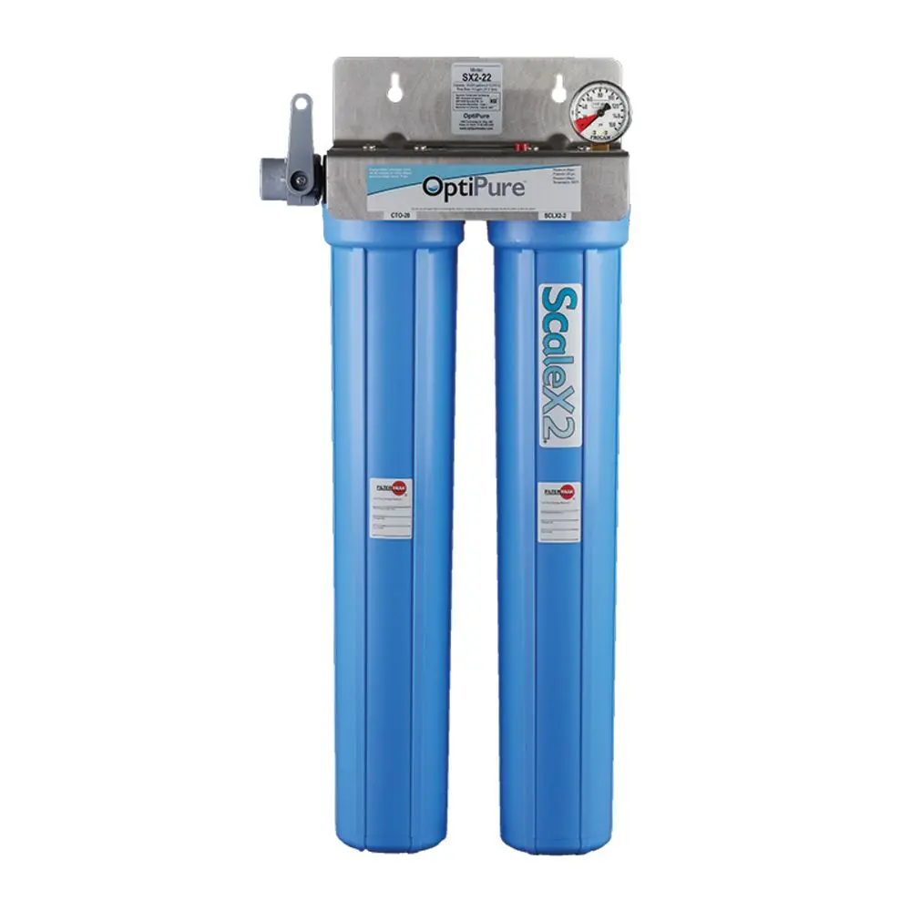 Optipure 20" Dual Housing Water System Sediment 0.5 Micron 3 Gpm 30K Cap Scale 1