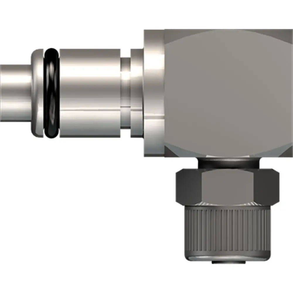 Linktech 40Cb Series Elbow Male, Valved, 1/4" Ptf, Chrome Brass 1