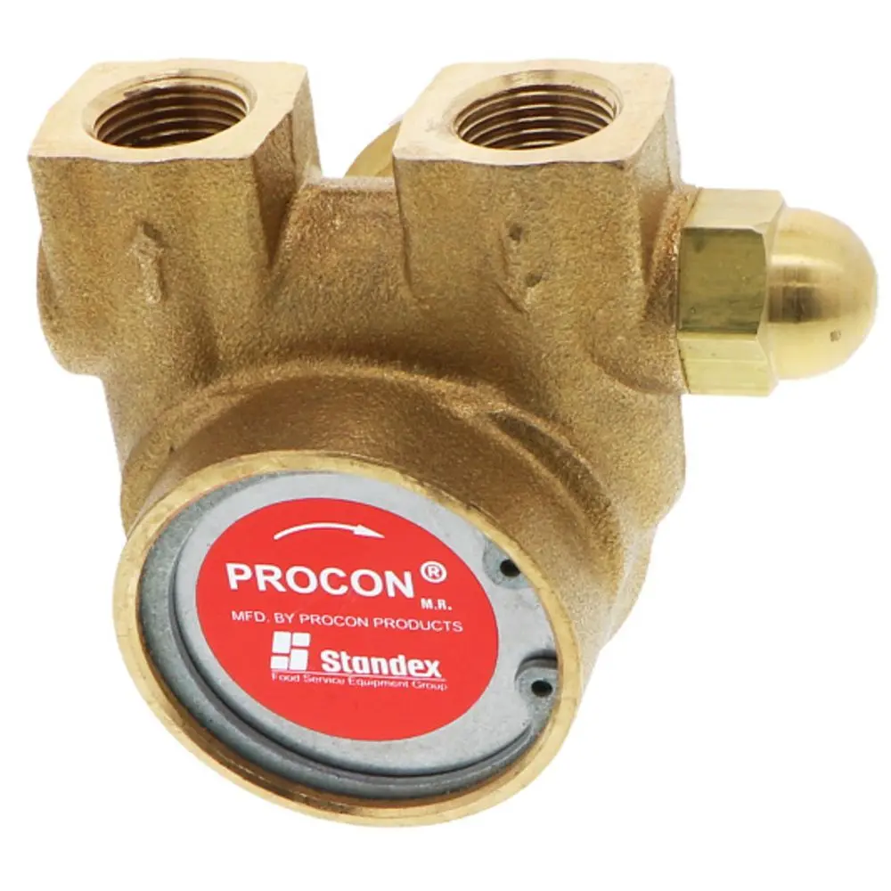 Procon Pump Brass W/ .188" Double Flat Drive 100 Gph 3/8" Npt Fluorocarbon Seal - 225 Psi Relief Valve 1