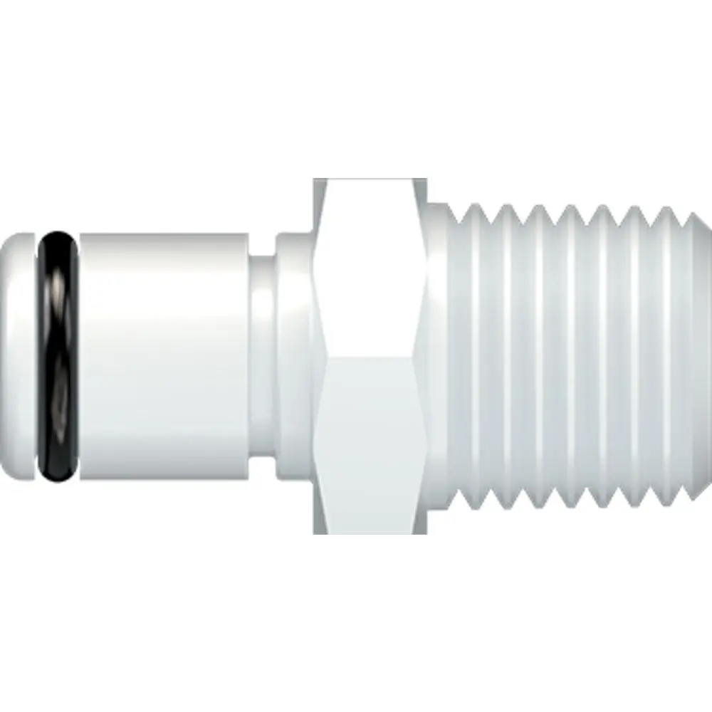 Linktech 40Ac Series Male Thread Male, Non-Valved, 1/4" Mnpt, Natural Acetal, Buna N 1
